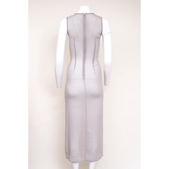 Dolce & Gabbana Gray Sheer Midi Dress - Picture 5 of 7